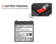 UPSANDBATTERY 12 Voltage 5.5 Amps Sealed Lead Acid High-Rate Series Battery,12V 5.5Ah - High Performance Quality - UPSANDBATTERY™