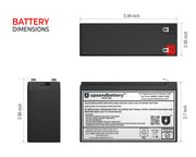 UPSANDBATTERY 12 Voltage 6 Amps Sealed Lead Acid High-Rate Series Battery,12V 6Ah - High Performance Quality - UPSANDBATTERY™