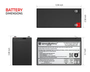 UPSANDBATTERY 12 Voltage 7.5 Amps Sealed Lead Acid High-Rate Series Battery,12V 7.5Ah - High Performance Quality - UPSANDBATTERY™