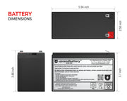 UPSANDBATTERY APC UPS Model BE400-IT Compatible Replacement Battery Backup Set