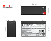 UPSANDBATTERY APC UPS Model BE450G-LM Compatible Replacement Battery Backup Set