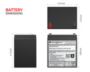 UPSANDBATTERY APC UPS Model BF250J Compatible Replacement Battery Backup Set