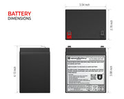 UPSANDBATTERY APC UPS Model BF350U Compatible Replacement Battery Backup Set