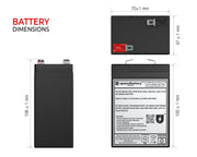 UPSANDBATTERY APC UPS Model BK200 Compatible Replacement Battery Backup Set