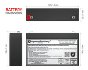 UPSANDBATTERY APC UPS Model BK600C Compatible Replacement Battery Backup Set