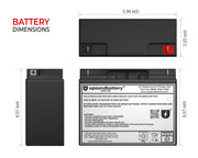 UPSANDBATTERY APC UPS Model BP1400I Compatible Replacement Battery Backup Set