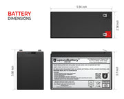 UPSANDBATTERY APC UPS Model CP24U12NA3-F4 Compatible Replacement Battery Backup Set