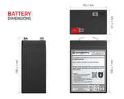 UPSANDBATTERY APC UPS Model RBC11J Compatible Replacement Battery Backup Set