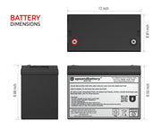 UPSANDBATTERY Eaton UPS Model Powerware BAT-0122 Compatible Replacement Battery Backup Set